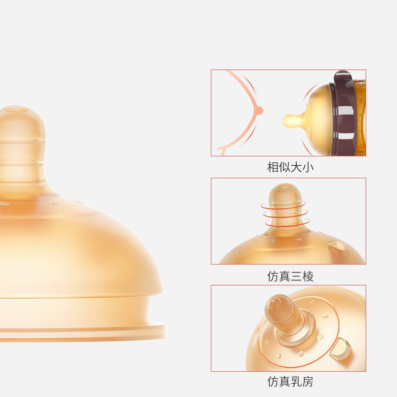 Baby silicone weaning handy gadget baby artificial pacifier breast milk real feeling night milk nipple soft wide diameter