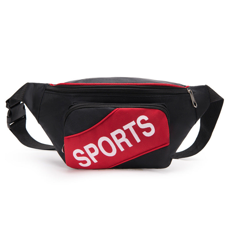 Fanny pack wholesale men's sports waist bag mobile phone fanny pack outdoor polyester shoulder messenger bag men's breast bag wholesale