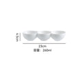 Three-compartment dish