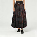 Fashion   skirt long african women's a-line tie back waist slimming look wax cloth large swing skirt