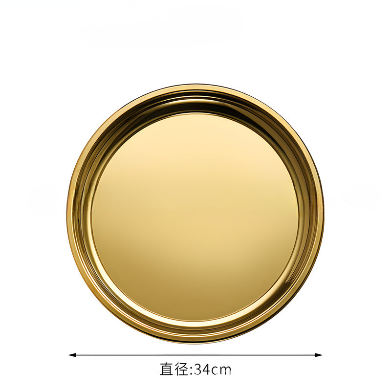 Export stainless steel tray, beautiful plate, for homeclassy jewelry storage tray, hotel commercial metal disc