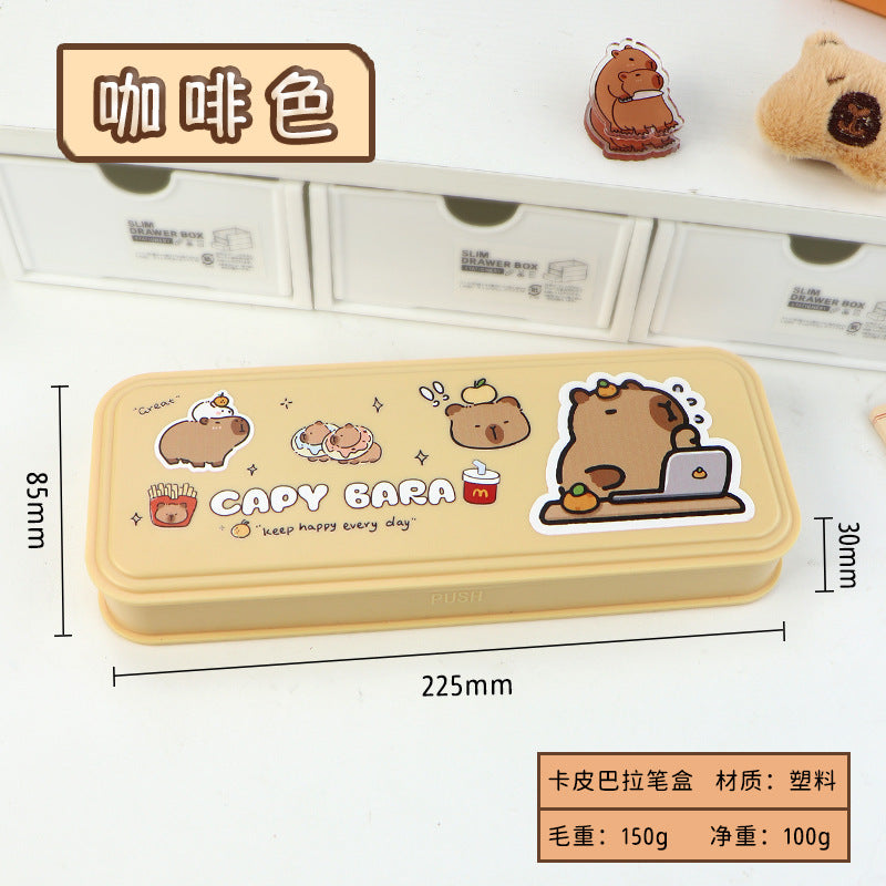 Chinese wind panda pencil bag ins wind niche stationery box cartoon waterproof pencil case primary school students Internet celebrity stationery bag