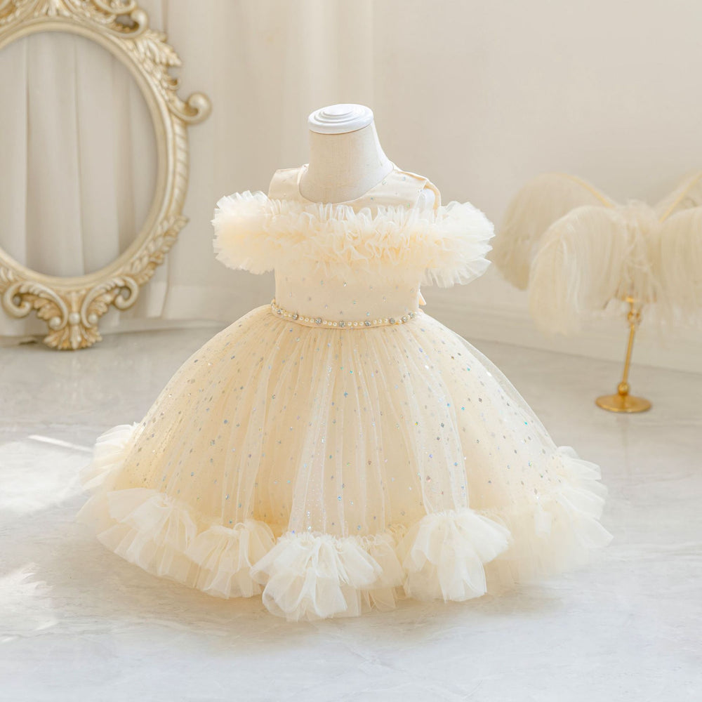 Ready-to-ship wholesale toddler formal dresses, tulle cake princess dresses for baby girls' birthday parties