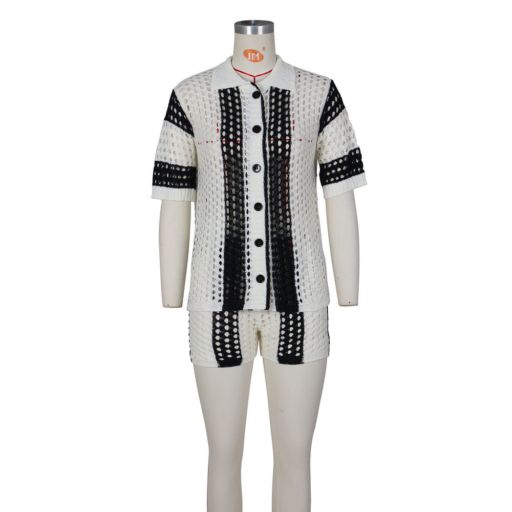 "vip exclusive" cross-border e-commerce source factory: european and american style women's knit striped sexy lingerie set