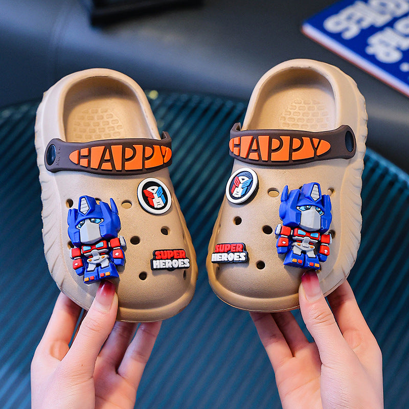 Kids' clogs: summer indoor anti-slip cartoon sandals for girls and boys (toddler to big kid sizes) - perfect for indoor use, outdoor wear, and beach days