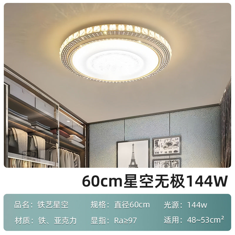 Living room light simple modern round atmosphere led ceiling light crystal bedroom light dining room lighting household lighting