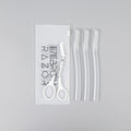 Cpe zipper bag-long 115# transparent 3 pieces + eyebrow scissors
