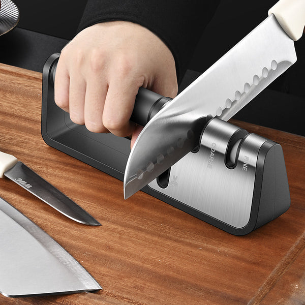 Kitchen sharpening artifact tools manual household quick kitchen knife sharpening stone scissors three-stage sharpener wholesale