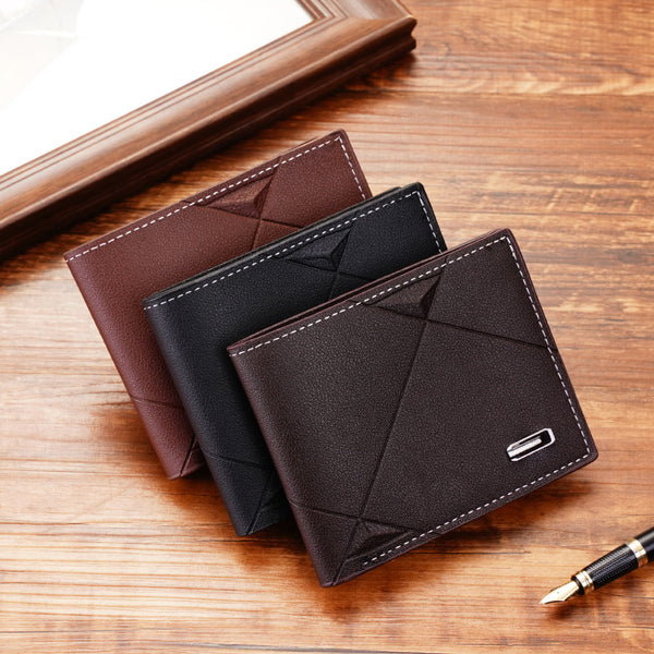 New Men's Wallet Men's Short Multi-Card Position Fashion Casual Wallet Men's Youth Thin Three-fold Horizontal Soft Wallet