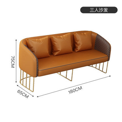Nordic hotel sales office negotiation reception sofa office sofa combination milk tea coffee shop table and chair booth furniture