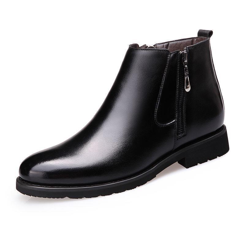 Factory direct men's cotton shoes: fleece-lined, extra thick, stylish and versatile, youthful martin boots, trendy warm snow boots