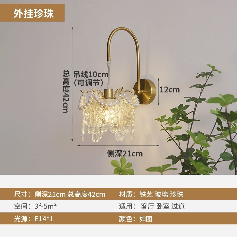 New arrivalaccessible luxury crystal wall lamp classy modern living room background wall restaurant corridor staircase master bedroom bedside wall lamp