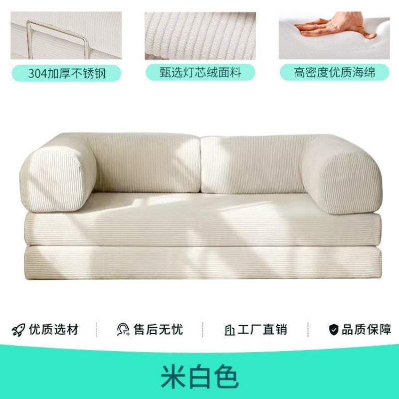 Compression sofa foldable sofa bed all-in-one dual-purpose for home double sofa rental fabric sofa