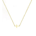 fashion layered necklace for women, simple clip bead cross necklace, women's short clavicle chain wholesale