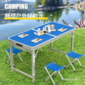 Outdoor foldable table portable camping picnic table night market stall street vendor retractable aluminum alloy foldable table