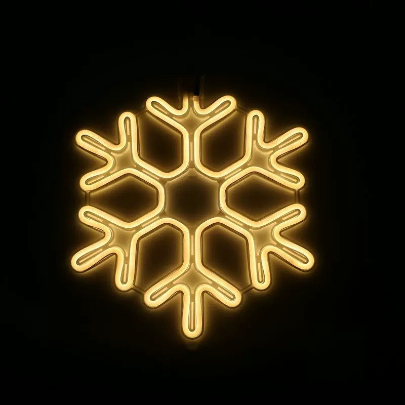 LED Flexible Light with Snowflake Modeling Light Festival Outdoor Tree Hanging Lantern Project Lighting Decoration Landscape Ambient Light
