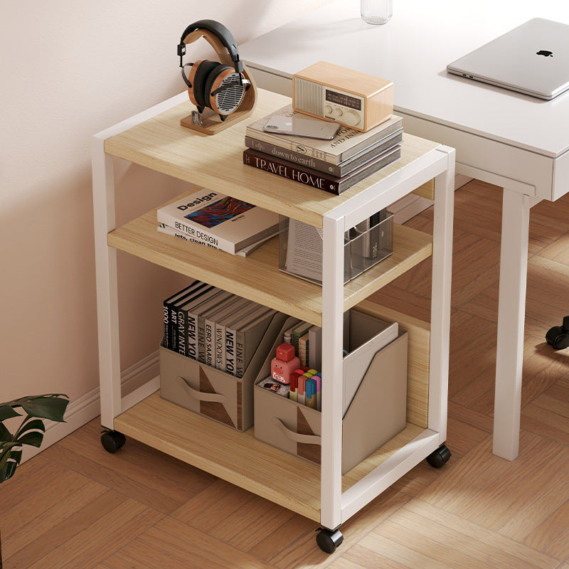 Removable printer rack office station trolley multi-layer storage rack document sorting host bracket