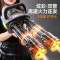Boys' electric gatling water gun - cool lights, rotating dual-barrel, continuous fire - kids' summer water fight toy