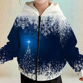 Kids' hoodie jacket, cross-border hot seller: cute cartoon print fashion zip-up hoodie for girls, dropshipping available
