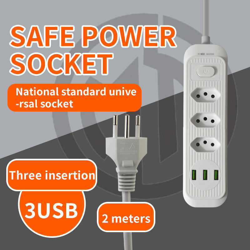 3-position 4-position 5-position socket usb power strip power strip brazilian socket south american socket paraguay socket
