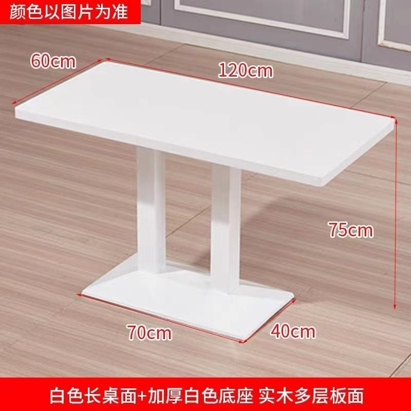 Commercial fast food table and chair set combination - restaurant, diner, snack bar, bbq, catering table, bubble tea shop rectangular table