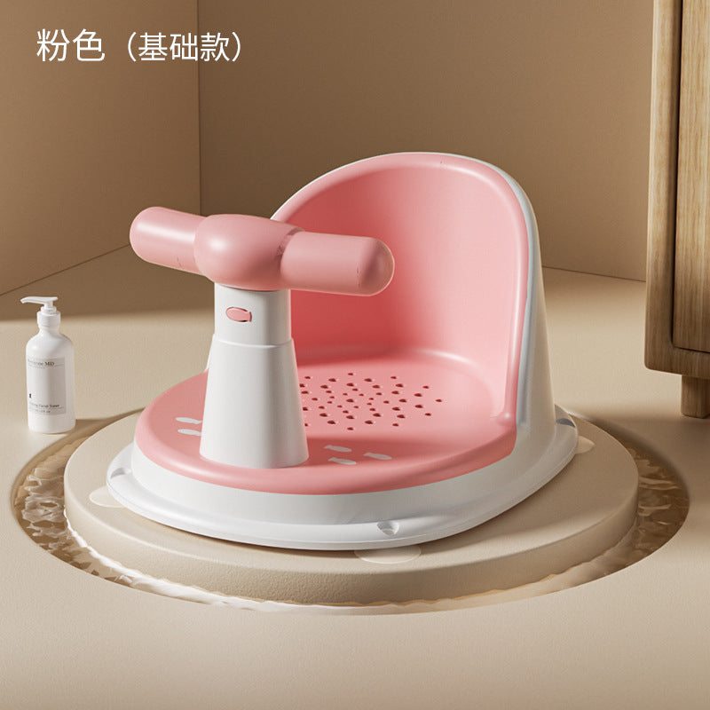 Baby bath seat - infant bathing aid - sit & recline support - newborn & toddler bath tub seat - non-slip bath stool