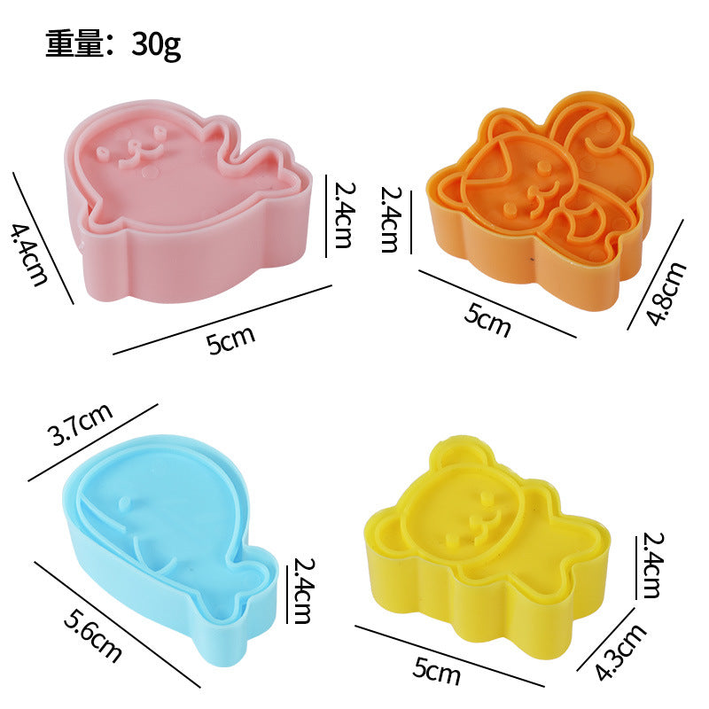 hot selling cute animal cookie cutter set - dolphin, bear, mini sandwich baking mold wholesale