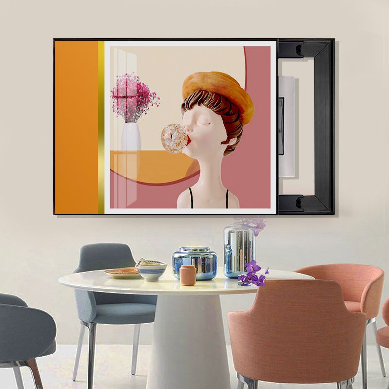 Meter box decorative painting modern simple switch box cover light luxury distribution box hanging painting restaurant flip cover cover mural