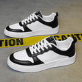 Men's winter breathable leather white sneakers - trendy, versatile, athletic & casual low-top skate shoes for men