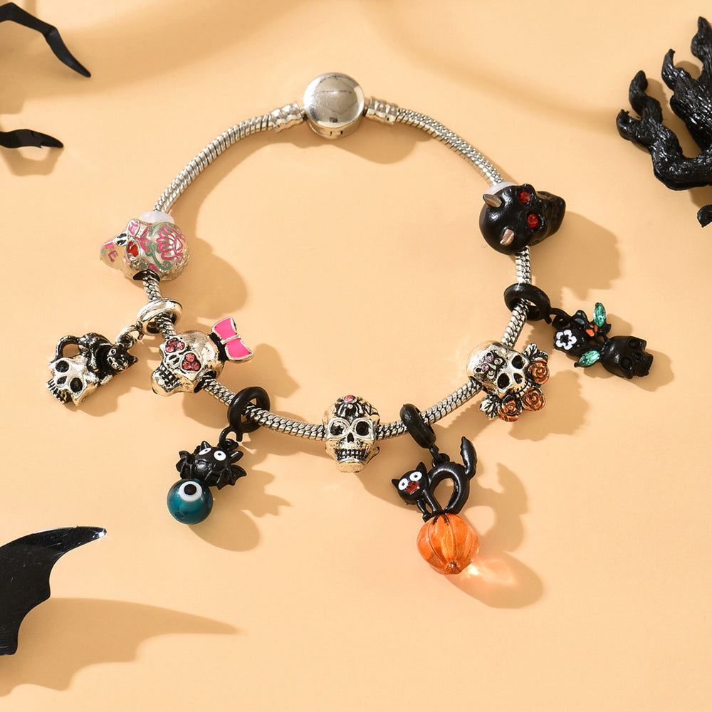 Halloween skull bracelet wholesale european and american cross-border jewelry pendant female european niche design devil's eye bracelet