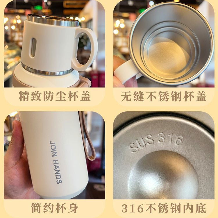 2025 new student water bottle - tea & water separation, 316 stainless steel, portable, large capacity, insulated tumbler