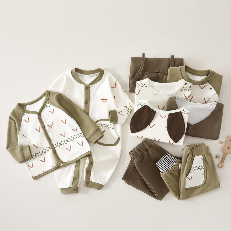 Babibele baby pure cotton baby clothes single breasted easiest for match outwear clothes autumn style baby one-piece