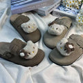 Family birkenstock outwear2025 spring autumcute cartoon big childrenkids birkenstock shoes toe outwear half slippers women