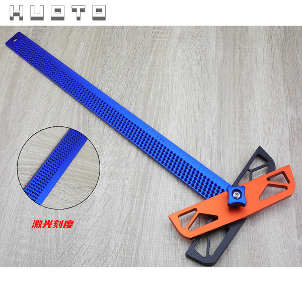 Woodworking line ruler, hole ruler, angle ruler, multi-function ruler, aluminum alloy ruler T300/T400 woodworking tools