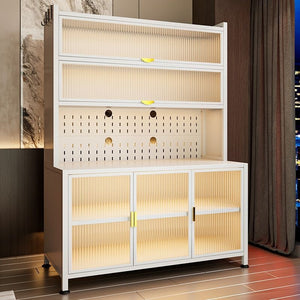 Steel kitchen storage rack cabinet storage cabinet for home floor-standing storage cabinet dustproof sun protection balcony cabinet bookcase shoe cabinet