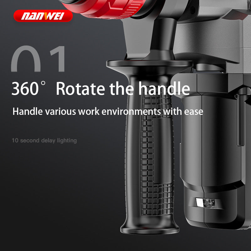 Nanwei lithium electric hammer brushless electric pick high-power concrete electric pick impact drill three-purpose cross-border foreign trade power tools