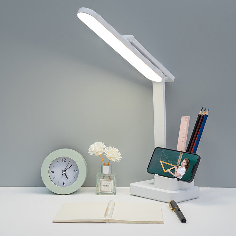 Study desk lamp rechargeable high-value affordable bedroom eye protection USB charging and plugging dual-purpose student dormitory pen holder