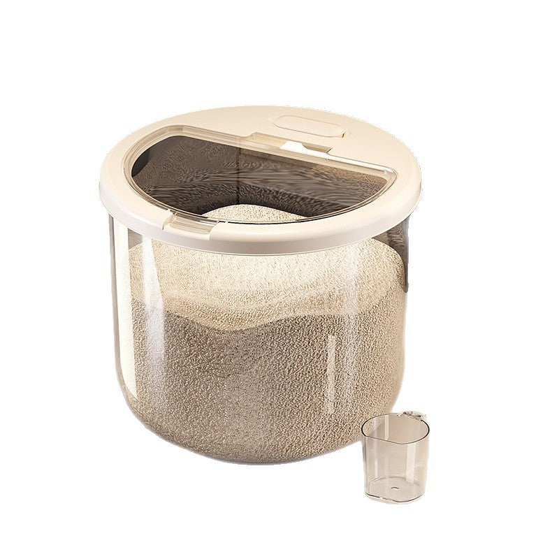 Rice bucket Household moisture-proof and insect-proof grain storage bucket Large capacity plastic storage bucket Large diameter rice storage box Flour box