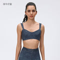 Sling denim style tube top push-up auxiliary breast sports intimates shock-absorbing anti-sagging fitness yoga bra d26063