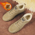 Construction site boots men's springfleece-linedheattech fur all-in-one high-top cotton shoes men's outdoor cold-proof snow boots