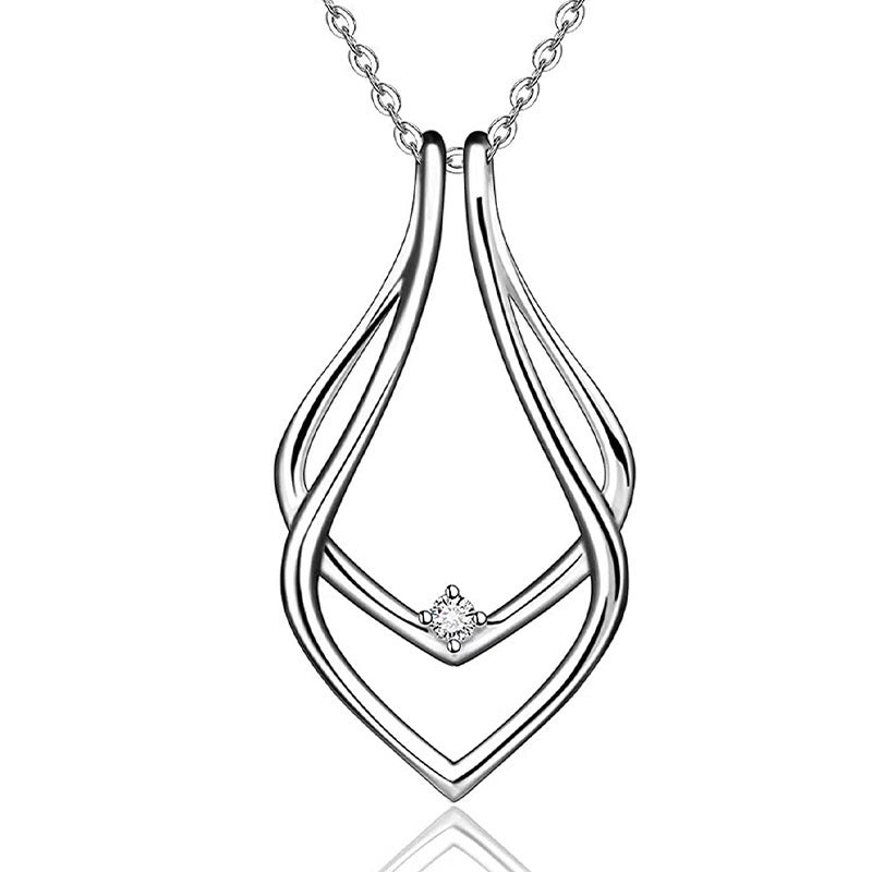 New arrival: european & american fashion geometric ring stand necklace wedding magic engagement safety pendant necklace gift