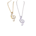 stylishfashion copper inlaid zirconium note necklace for women accessible luxuryniche stylesummerbest selling titanium steel clavicle chain jewelry