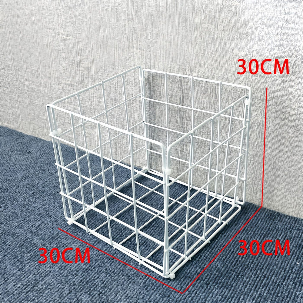 Wrought iron mesh storage basket - portable laundry hamper, organizer, shelf, fruit basket, basketball, yoga mat, and toy storage bin