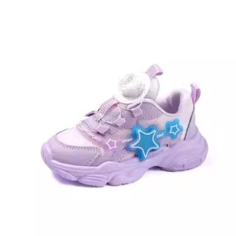 fall/winter new girls' light-up chunky sneakers - lightweight, breathable athletic shoes for mid-to-large children