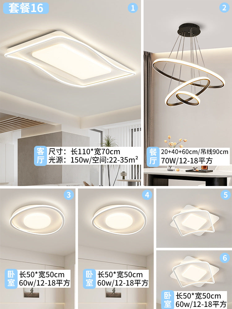 Zhongshan Lighting Factory Direct Sales Living Room Main Light Whole House Package Intelligent Voice Home Improvement Round Room Bedroom Ceiling Light