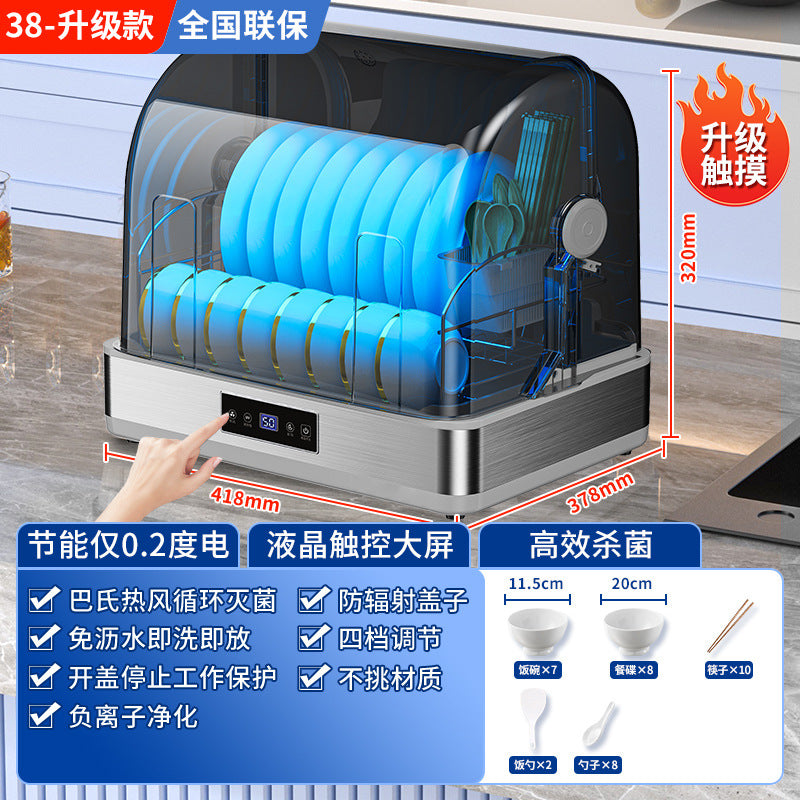 Wholesale no-drain disinfection cabinet for home small kitchen desktop tableware uv bowl and chopsticks disinfection bowl cabinet