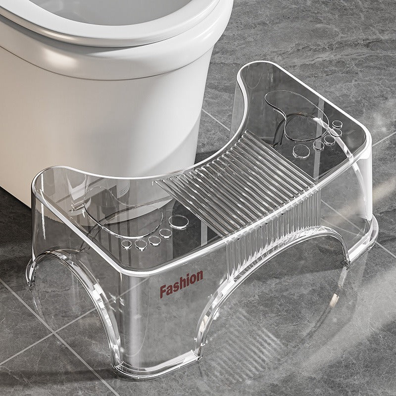 Bathroom footstool Plastic household toilet anti-skid special comfortable and durable simple arc design foot step toilet stool