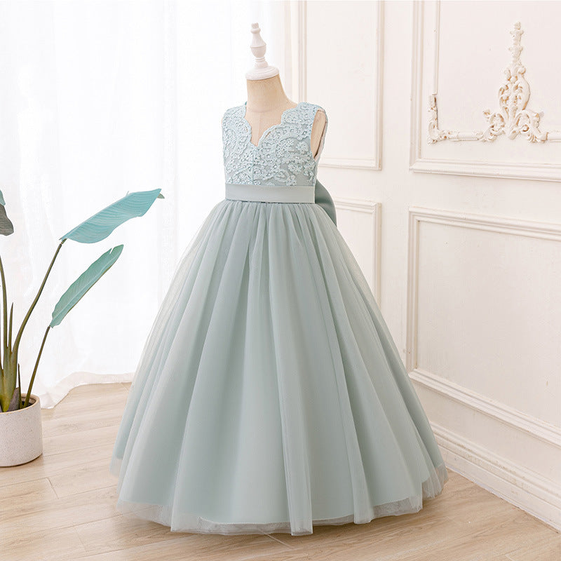 Export style kids dress host dress classy sense accessible luxuryniche styleclassygirllacepatchwork back deep v