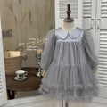 Girls' dress  autumn new arrival: exquisite sequin tulle tutu dress, high-end formal gown with bow detail, princess style