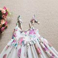 Export children's clothing: hot-selling european and american cartoon graffiti girls' chiffon sundress - dropshipping available